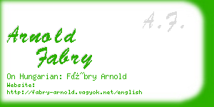 arnold fabry business card